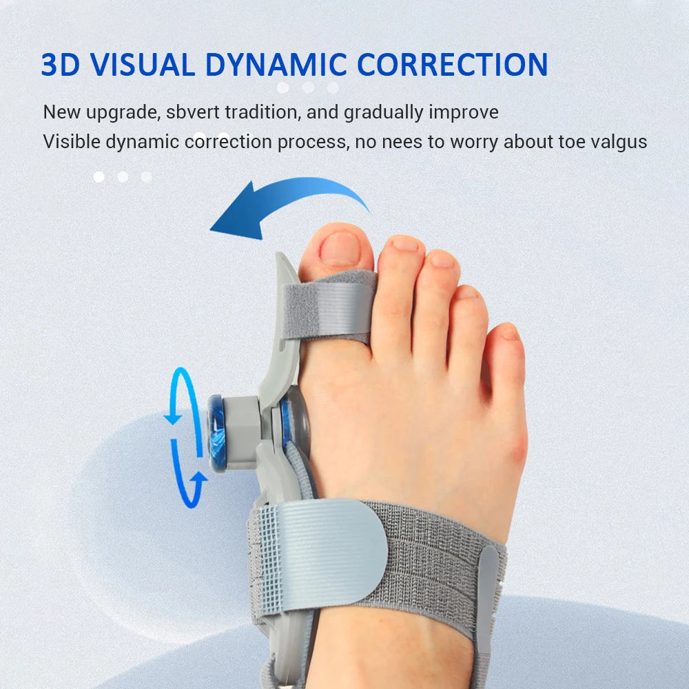 Adjustable Rotatable Toe Orthotic for Women and Men Day Night Left & Right Feet Toe Separator