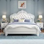 Luxury European Storage Bed with Elegant Design and Underbed Storage for Modern Bedroom Use
