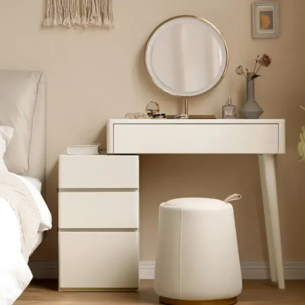 Modern Wooden Vanity Desk with Drawer