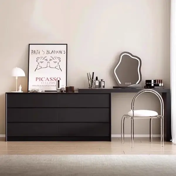 modern bedroom vanity table with mirror minimalist dresser