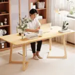 minimalist nordic standing office desk wooden space saving executive desk